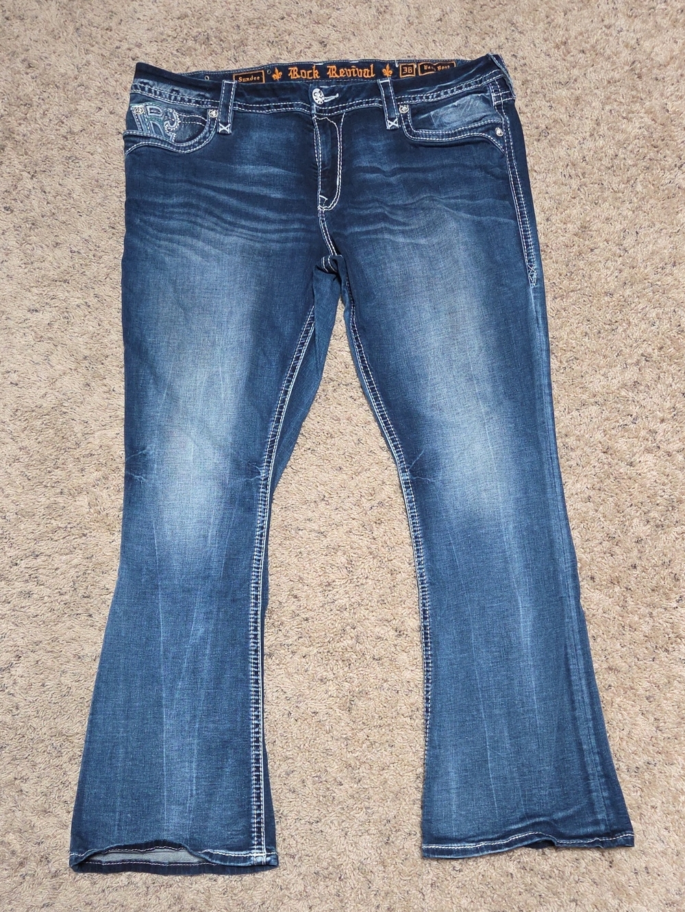 Rock Revival Sundee Easy Bootcut Jeans Size 36 RP9407E205R
